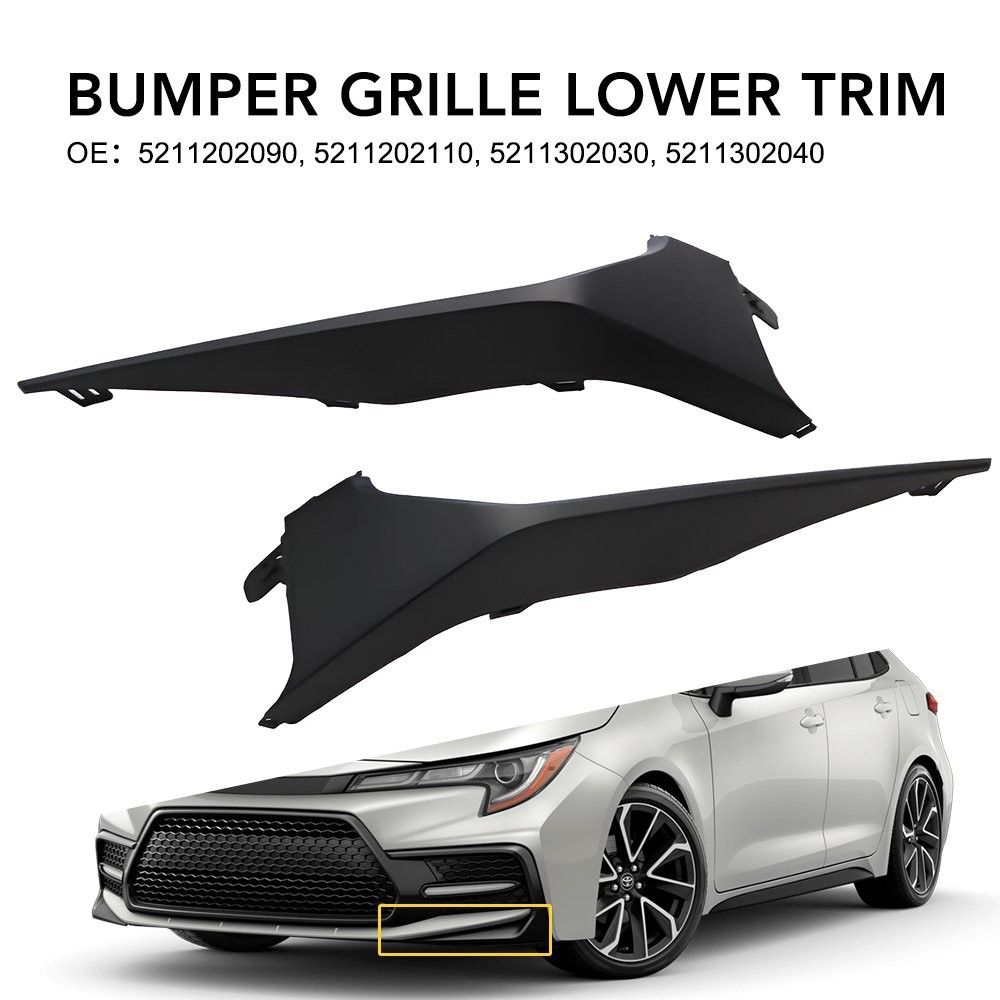 Front left+right Bumper Grille Lower Trim For Toyota Corolla SE XSE 2020-2022 ED