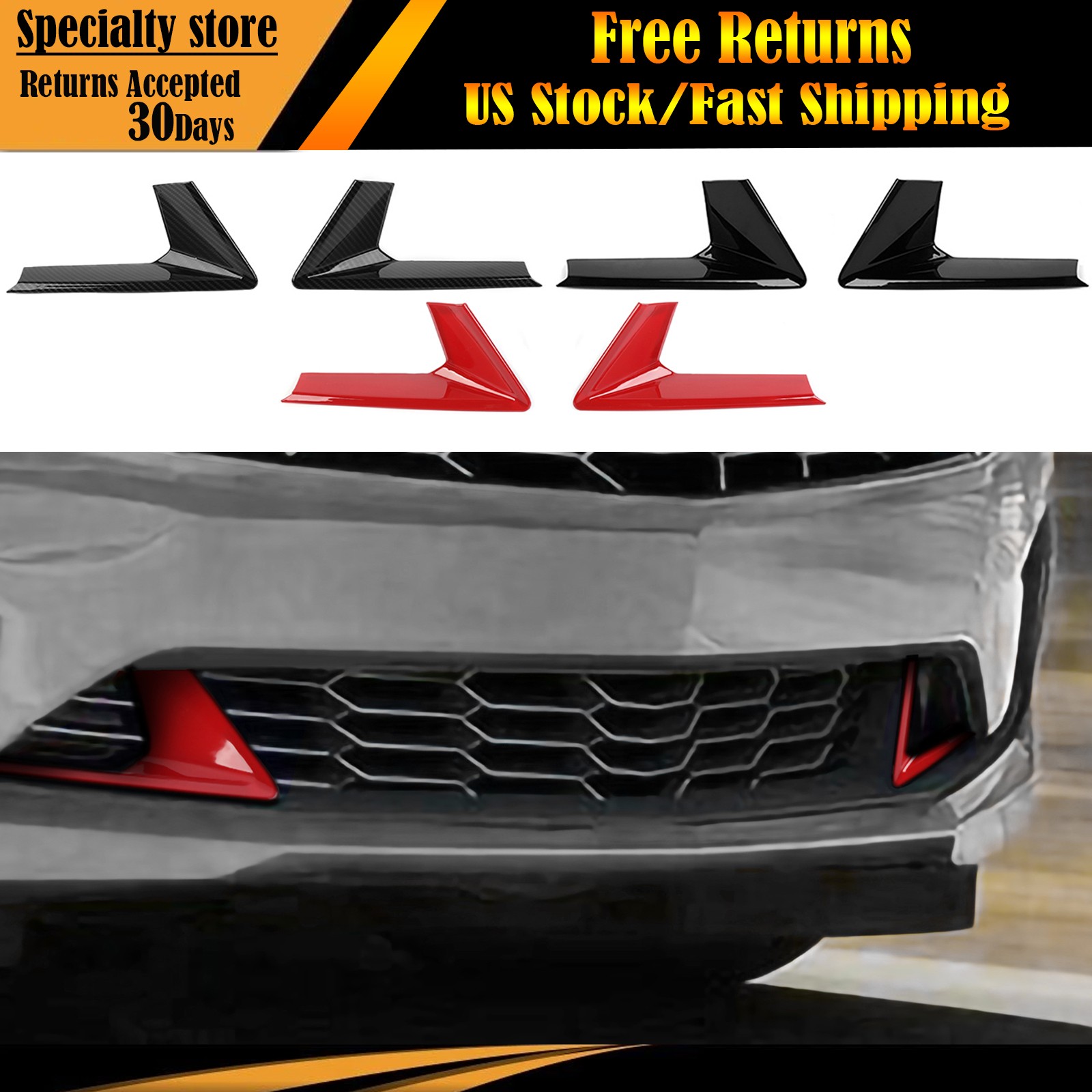 Front Bumper Grille Insert Cover Trim Decors Kit For Chevrolet Camaro 2019+