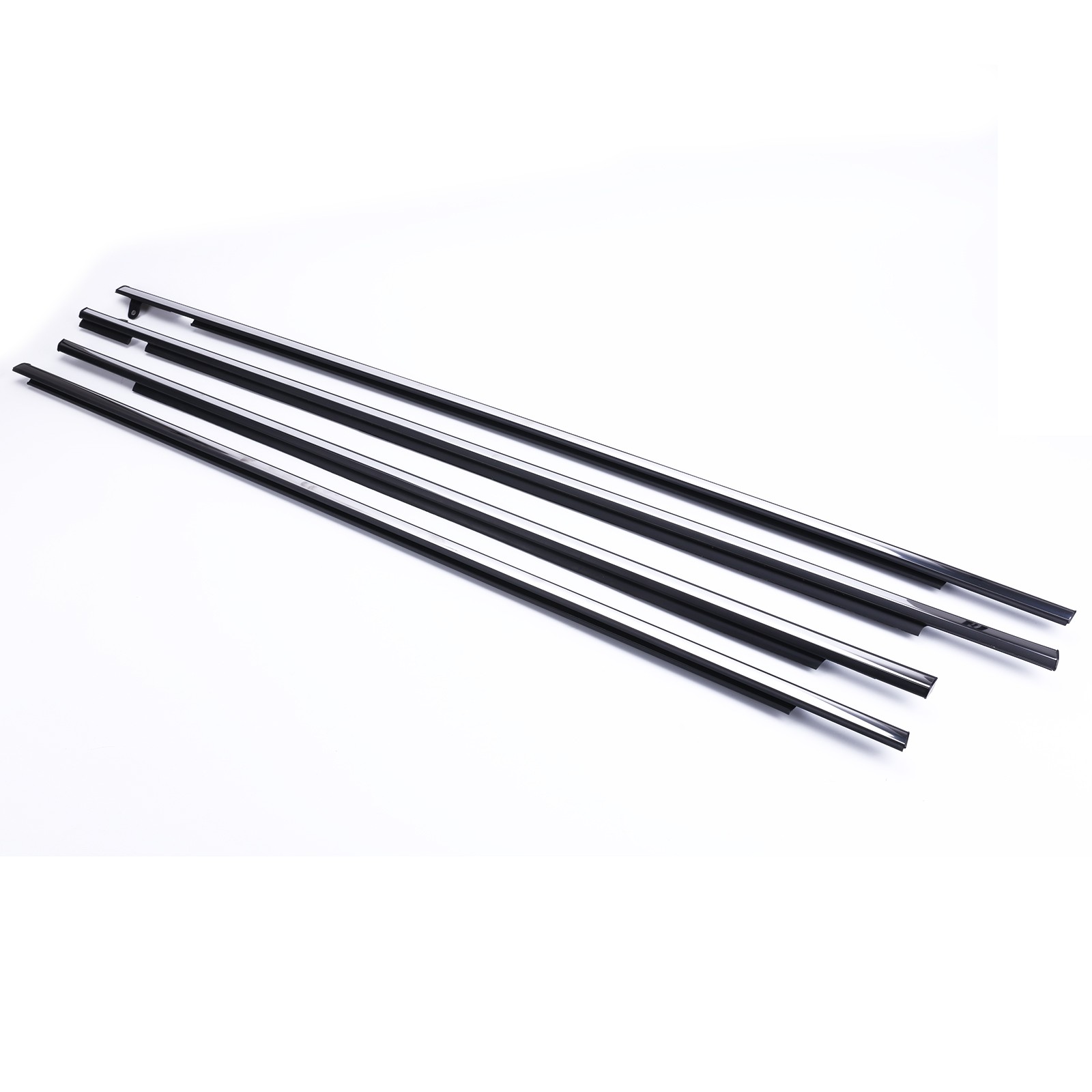 4PCS Window Moulding Weatherstrip Seal Chrome Outside For Toyota Venza 2009-2016