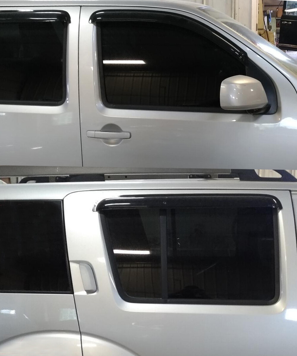 Fit 2005-2012 Nissan Pathfinder Acrylic Window Visors Vent Sun Rain Guard Shade