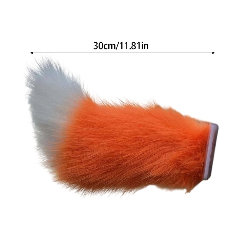 Multicolor Plush Tail Car Ornament Swing Animal Tail Decoration for Motorcycle