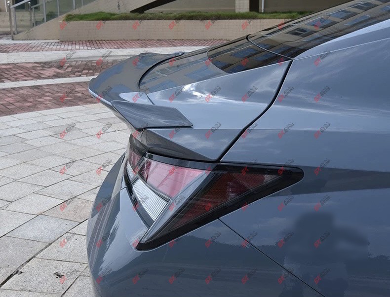 For Hyundai Elantra 2021-2025 ABS Glossy Black Rear Trunk Lip Spoiler Wing Kits