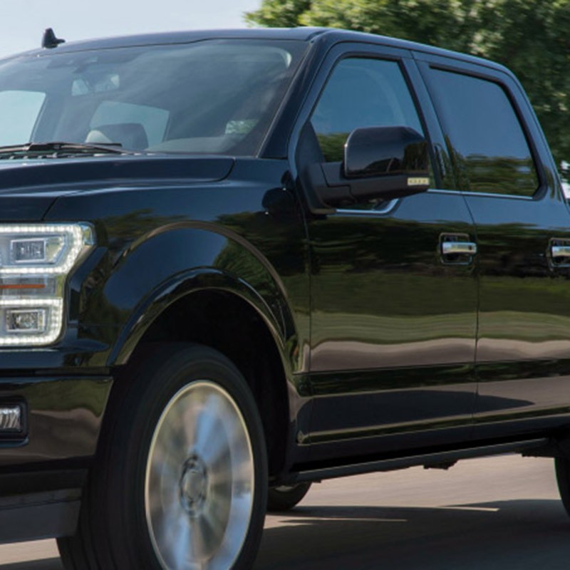 For 2015-2020 Ford F150 F-150 Top Gloss Black Side Mirror Cover Cap Replacement