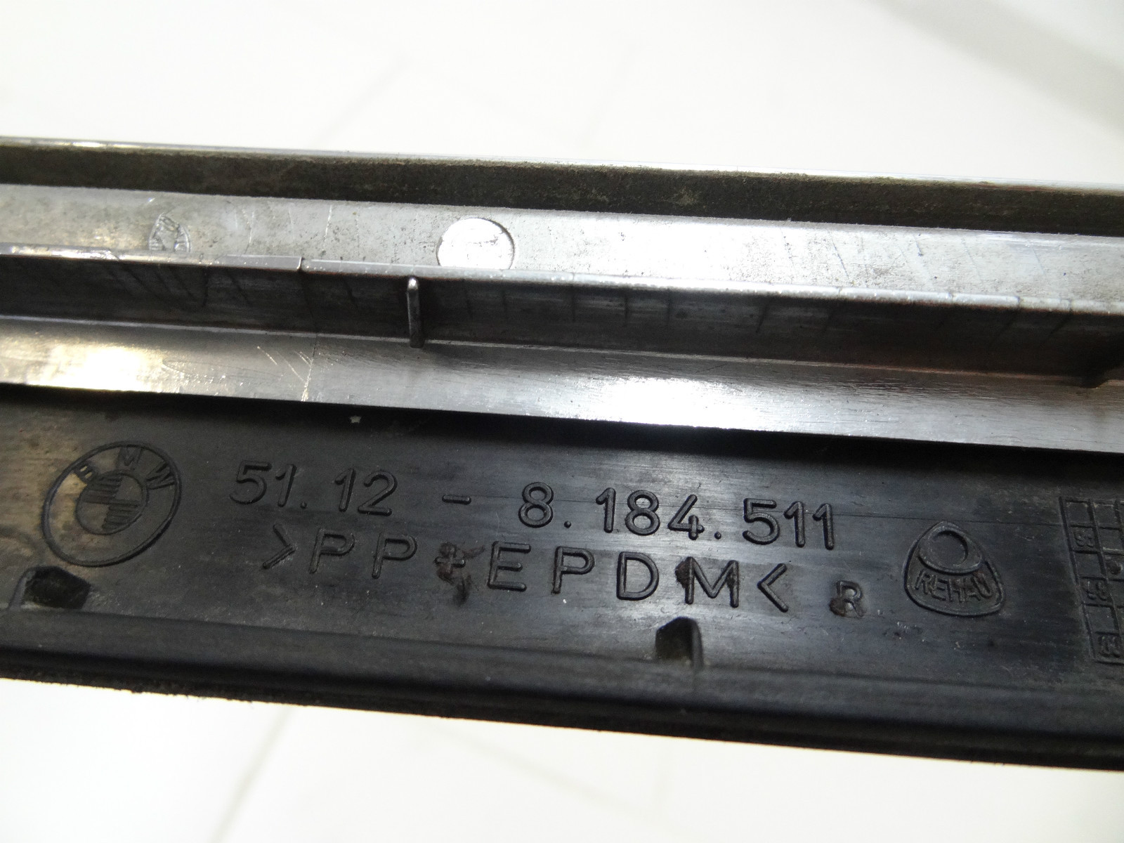 Rear Bumper Left BMW E39 Touring PDC Black with Chrome Trim 8184511