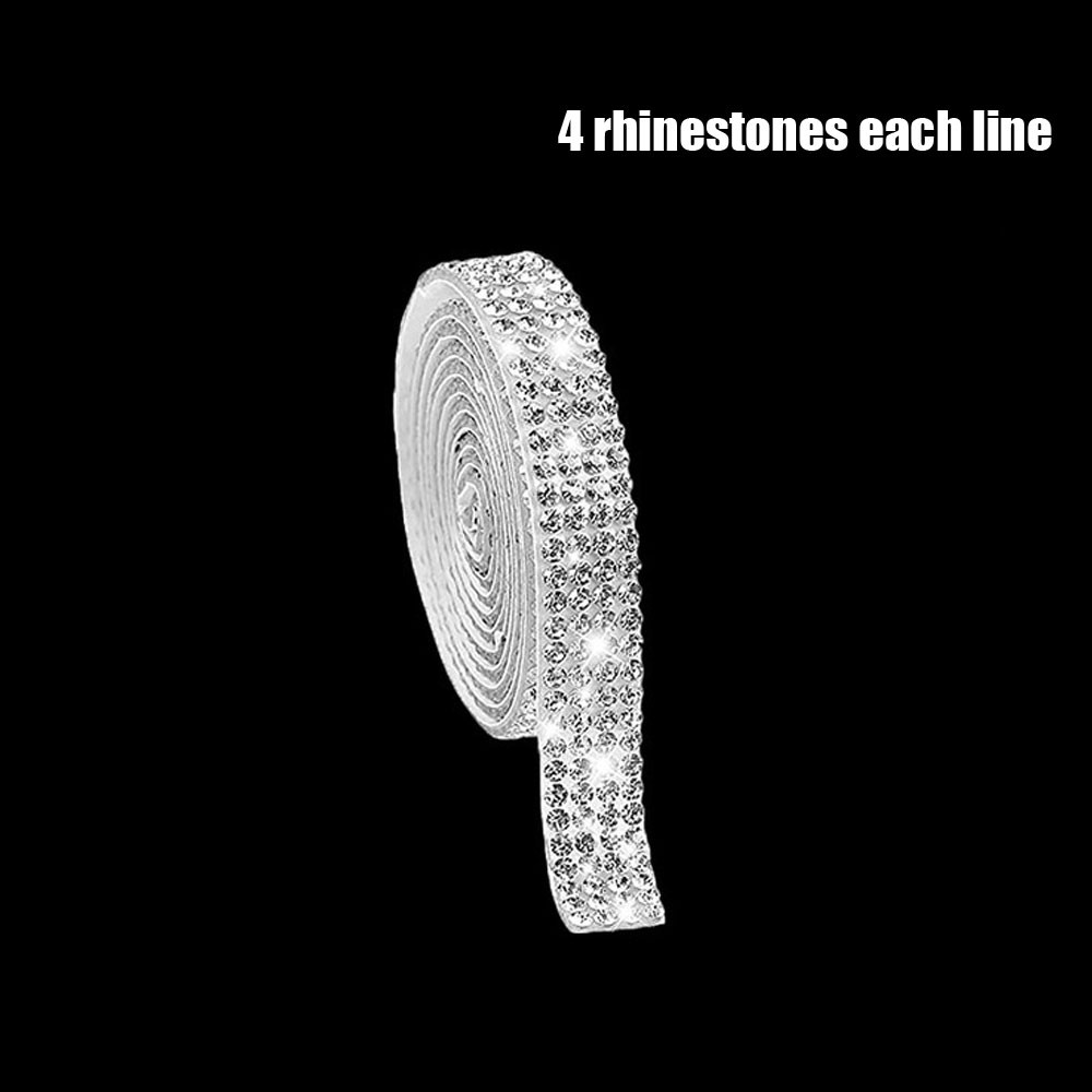 Self Adhesive Crystal Rhinestone Sticker Diamond Sticker DIY Car Decor Accessory