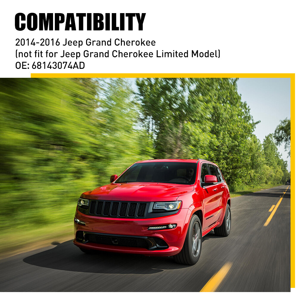 3PCS Front Mesh Honeycomb Insert Grill For 2014-2016 Jeep Grand Cherokee Black