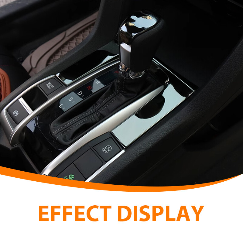 FOR HONDA CIVIC 10TH 2016-2021 PIANO BLACK SHIFT INTERIOR GEAR COVER PANEL TRIM