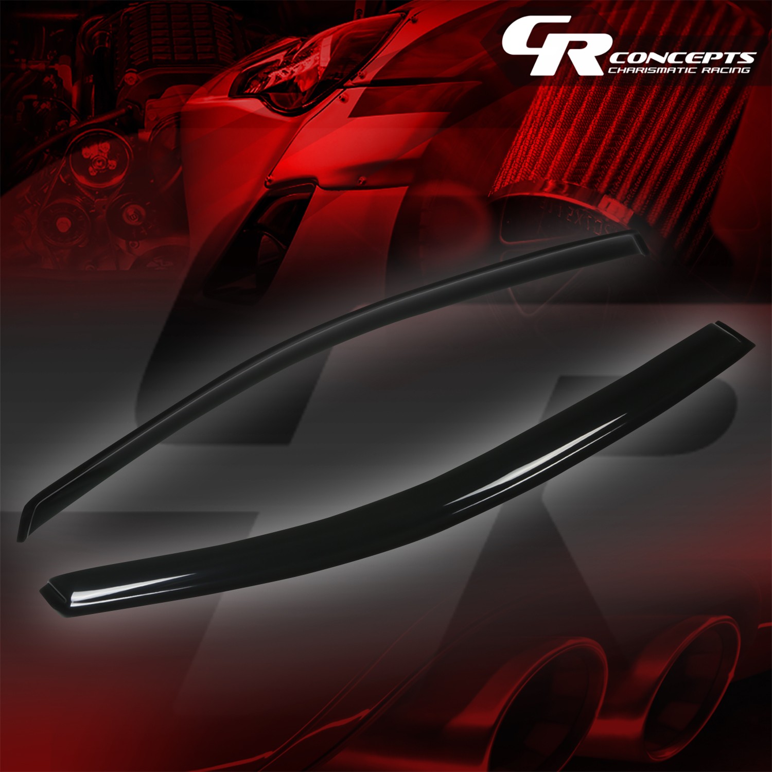 SMOKE TINT WINDOW VISOR RAIN GUARD VENT SHADE FOR 2007-2011 TOYOTA YARIS XP90