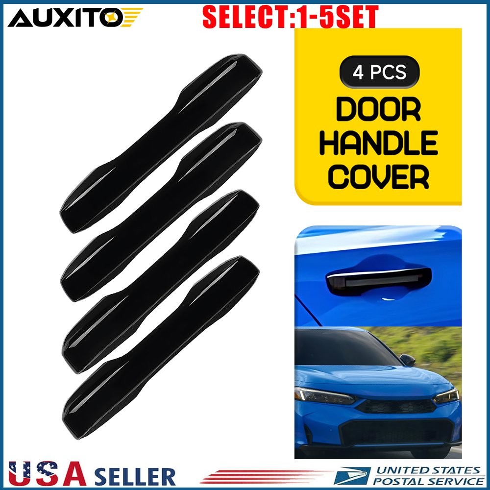 Glossy Black Door Handle Cover for Honda Civic 11th Gen w/ Smart Keyhole 4-20X