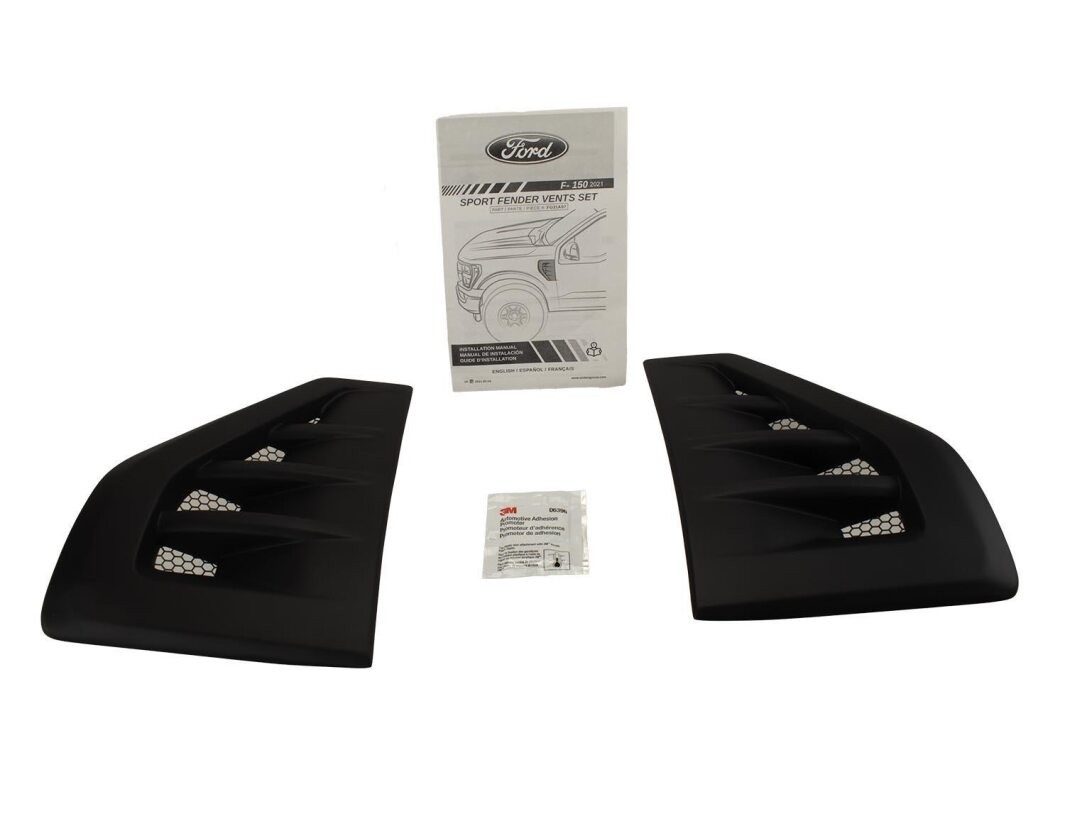 Ford F-150® 2021-2026 Air Design Cut In Truck Front Fender Vents in Satin Black