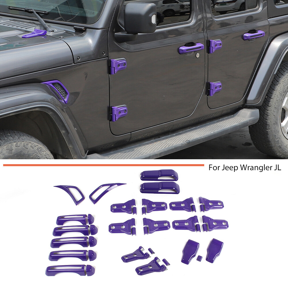For Jeep Wrangler JL 18+Full Set Exterior Decor Cover Accessories Kit Purple 26x