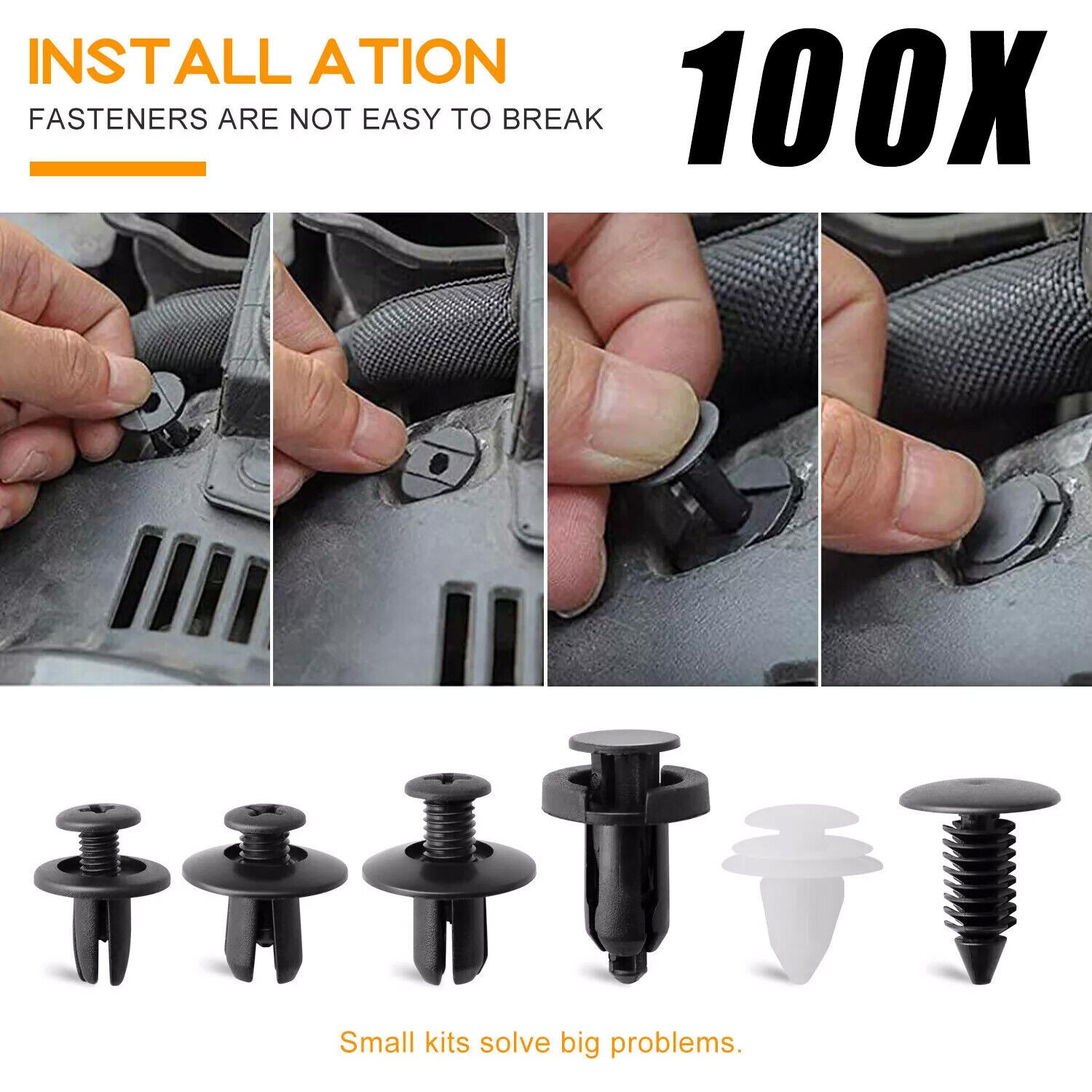 Car Parts Body Bumper Rivet Retainer Trim Molding Push Pin Clip Accessories Kits