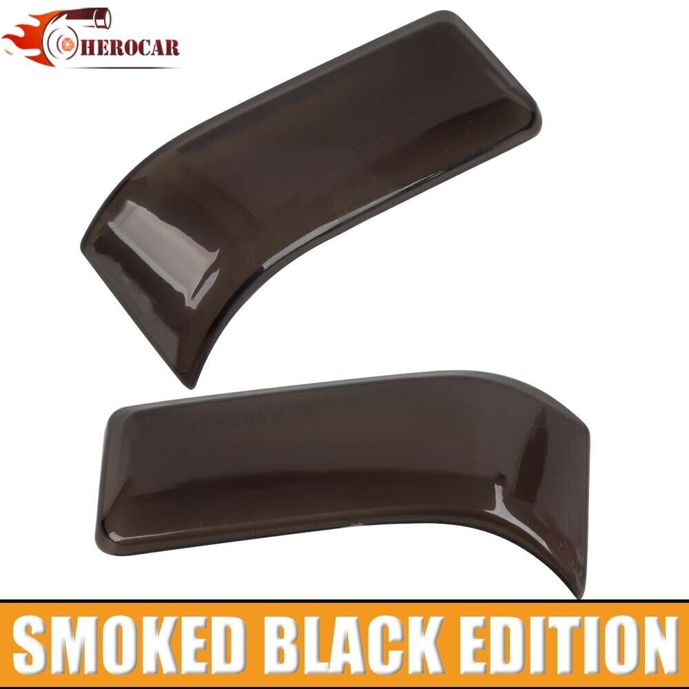 Rearview Mirror Turn Signal Light Cover Trim For Ford F150 2021-23 Smoked Black