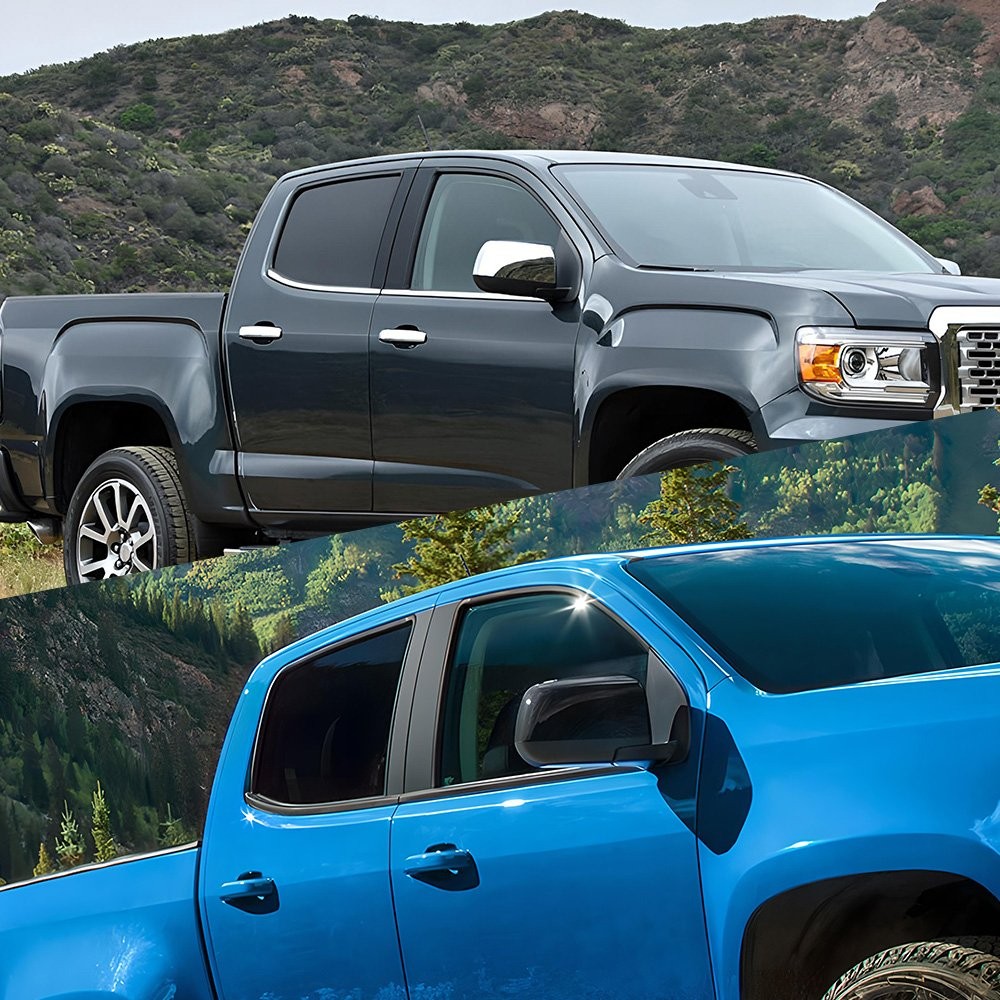 4PCS Pillar Posts Black Door Trim Cover For Chevy Colorado GMC Canyon 2015-2022