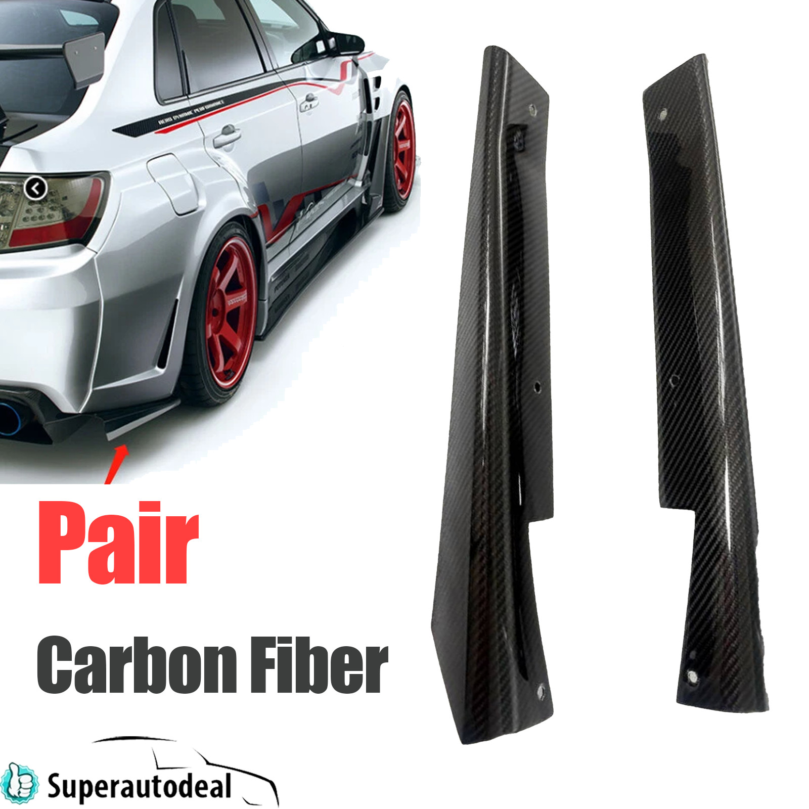VARIS Style Rear Diffuser Spoiler CARBON FIBER Fit For Subaru 2007-2014 GVF STI