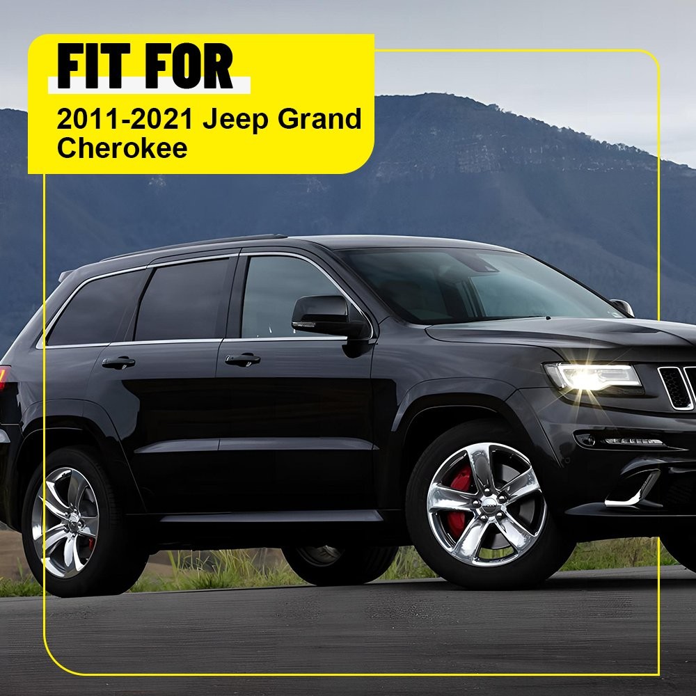 For Jeep Grand Cherokee 2011-2021 Glossy Black Door Pillar Post Side Cover Trim