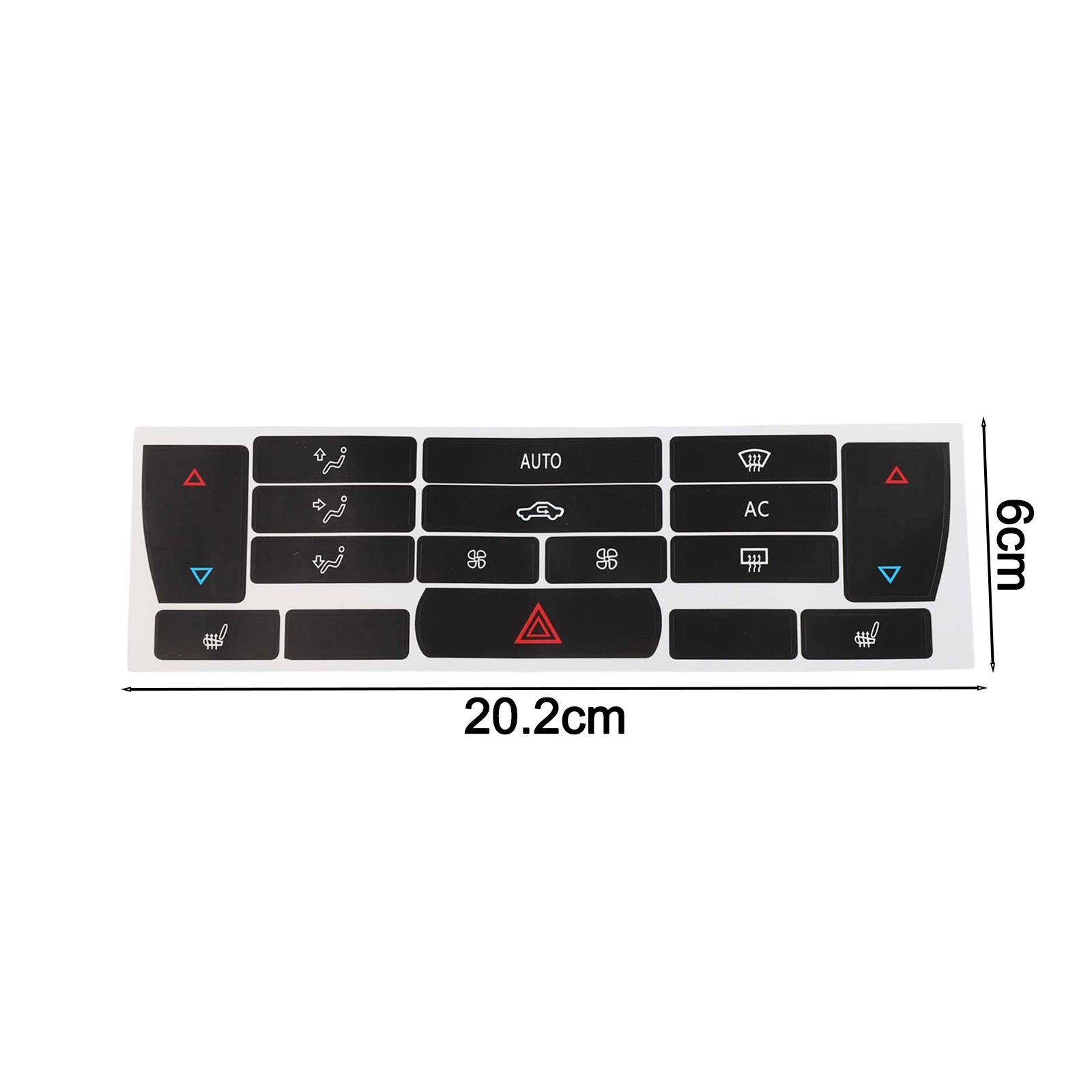 Button Repair Sticker Climate Control Decals Practical Use White Lettering