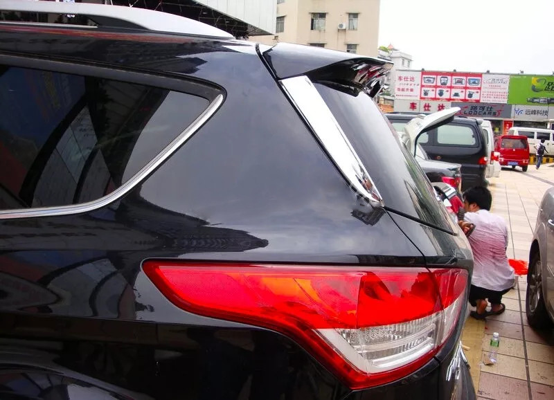 Chrome Rear Window Spoiler Trims For 2013-2019 Ford Escape Kuga Accessories