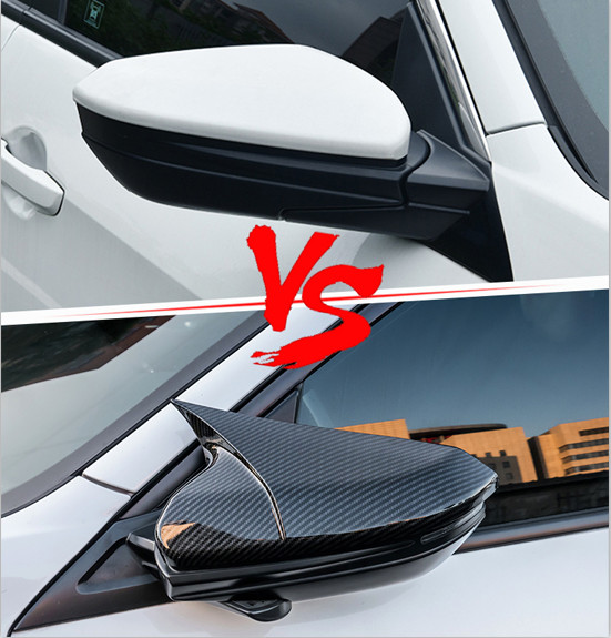 Carbon Fiber Style Rear View Mirror Cover For Honda Civic 10th Gen 2016-2021
