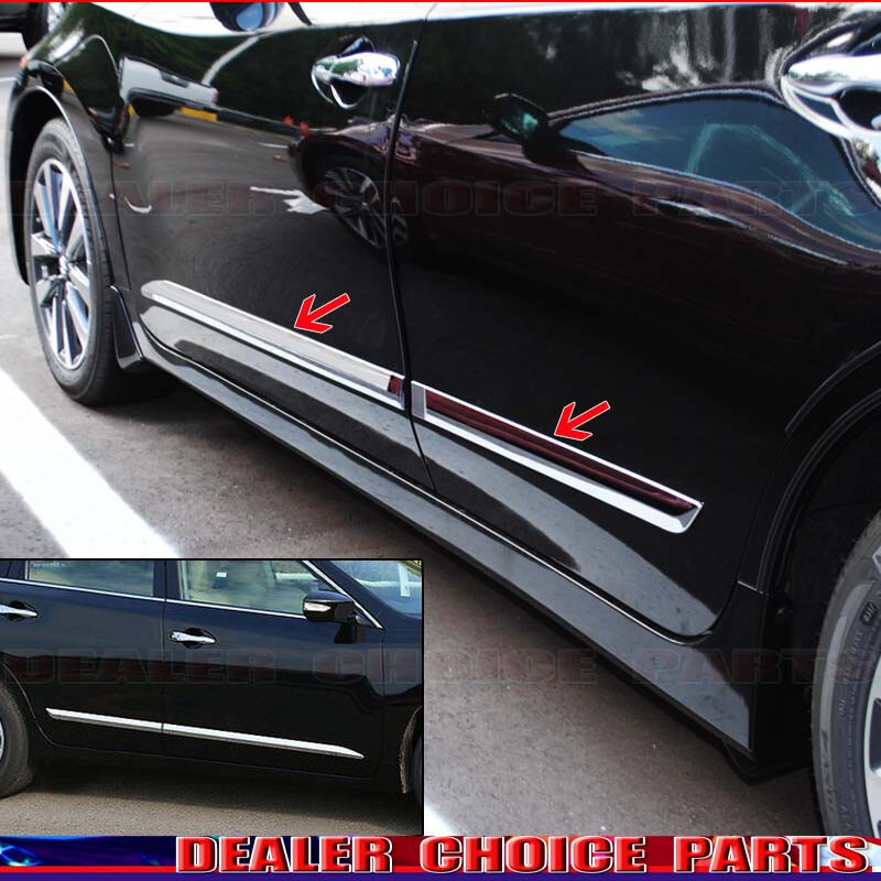 Fits 2013-2018 Nissan Altima Chrome Door Body Side Molding OE Factory Grade 4pc