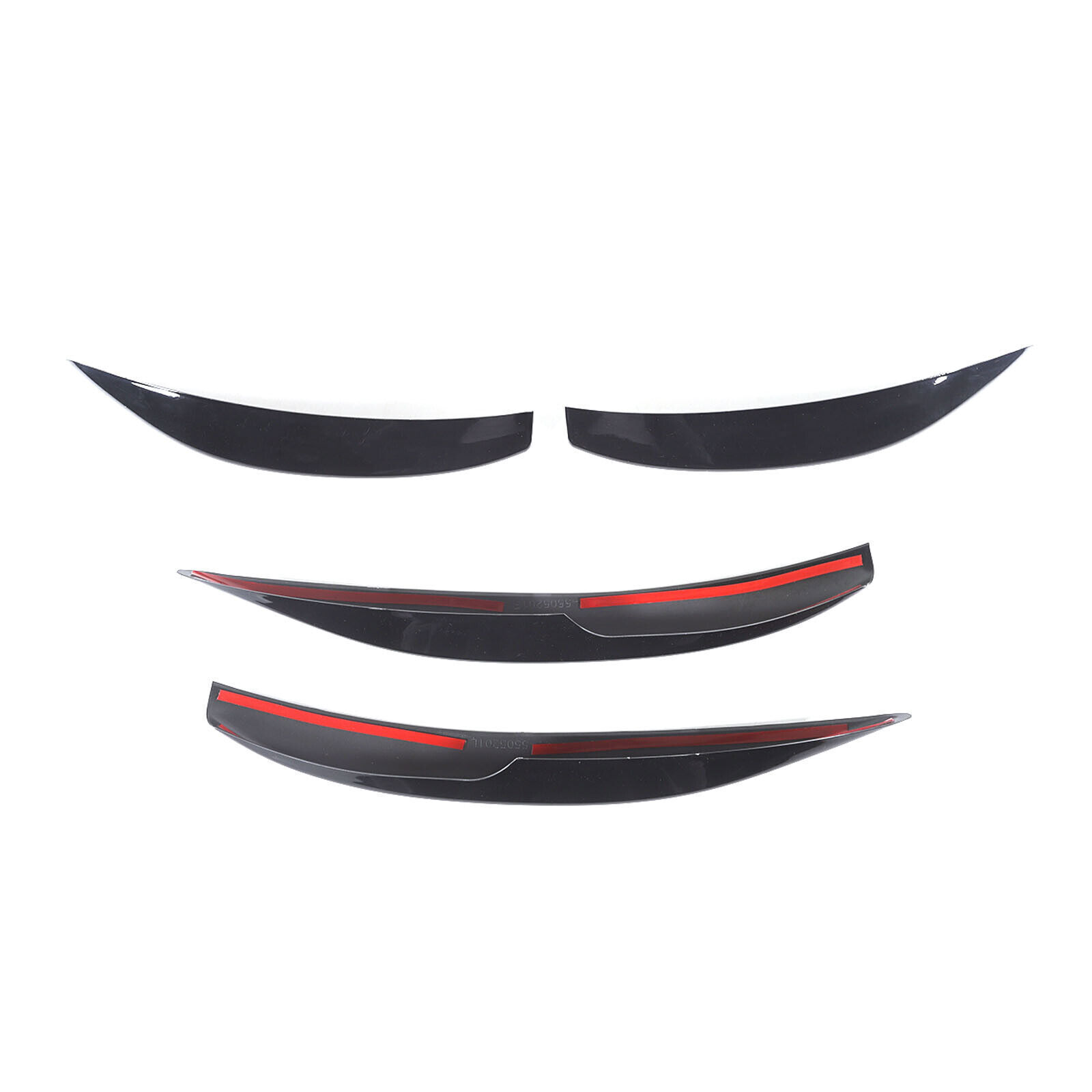 Glossy Black Front Fog Light Trim For Mercedes Benz E Class W214 2024