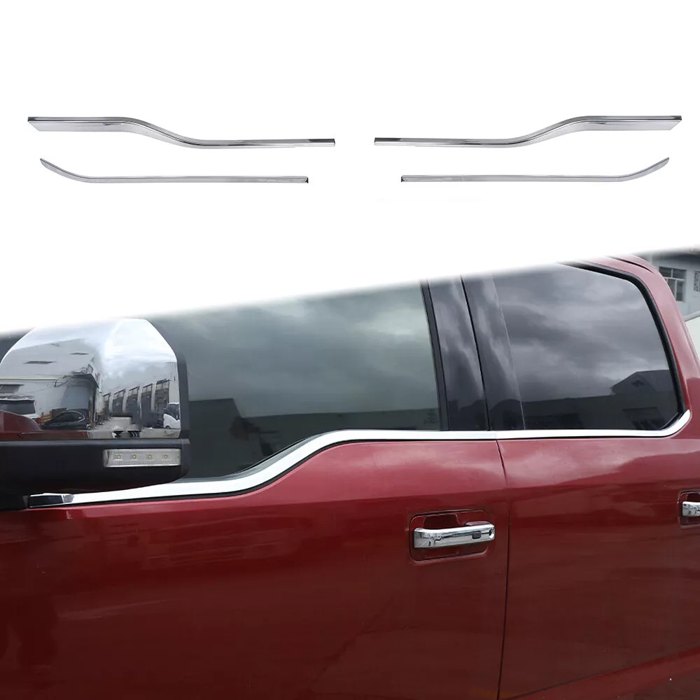4PCS L+R Chrome Window Molding Bottom Sill Trim Strip For Ford F150 2015-2020 US