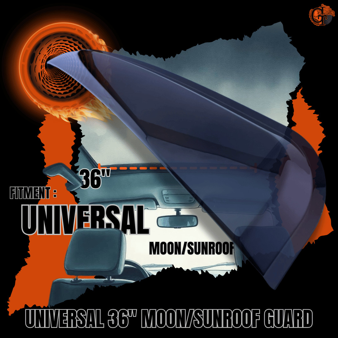 36″ Universal Fit Moon / Sunroof Wind Deflector Visor–for Cars, SUVs, and Trucks