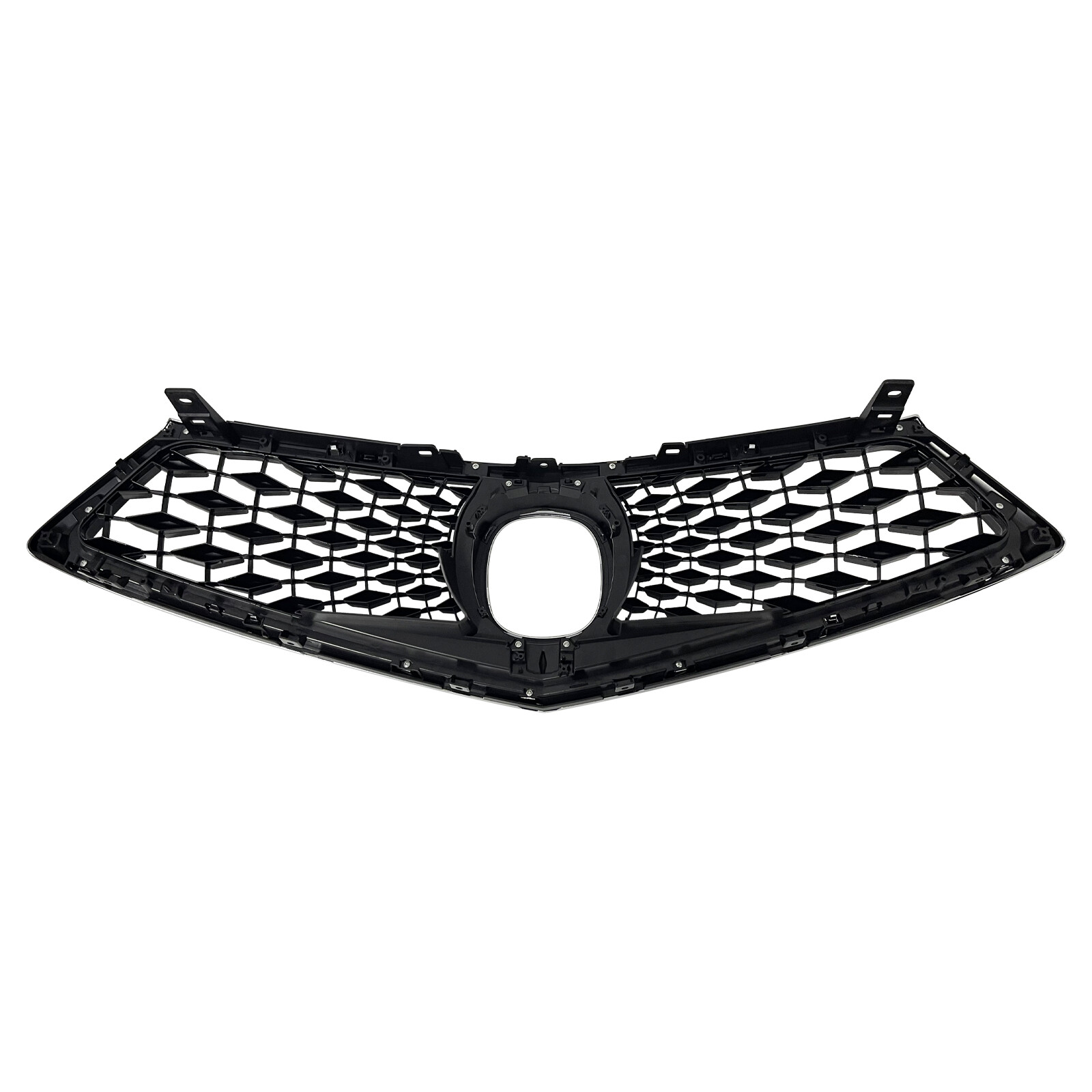 Black Front Bumper Upper Grille Grill W/Chrome Trim Fit 2018 2019 2020 Acura TLX