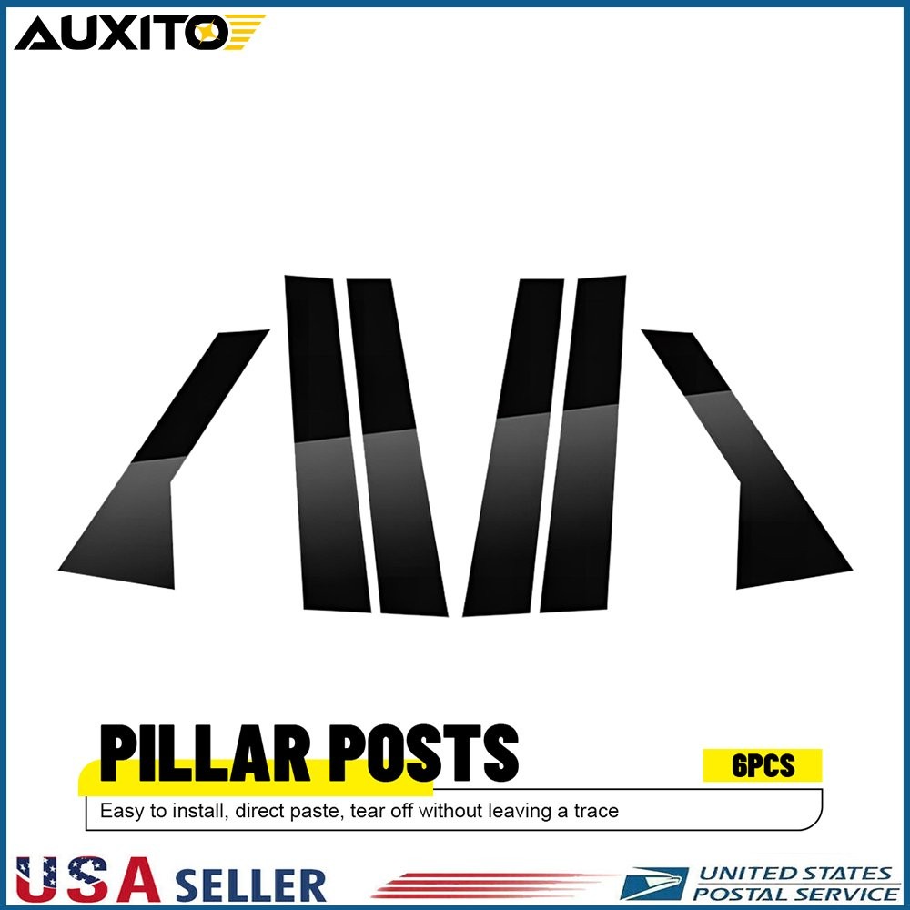 Black Pillar Posts Covers 6PCS Door Trim FOR Land Rover Range Rover 2013-2022