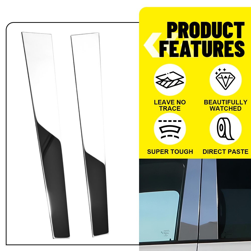 6X Chrome Window Pillar Posts Door Trim Cover Set For 1997-17 Lincoln Navigator