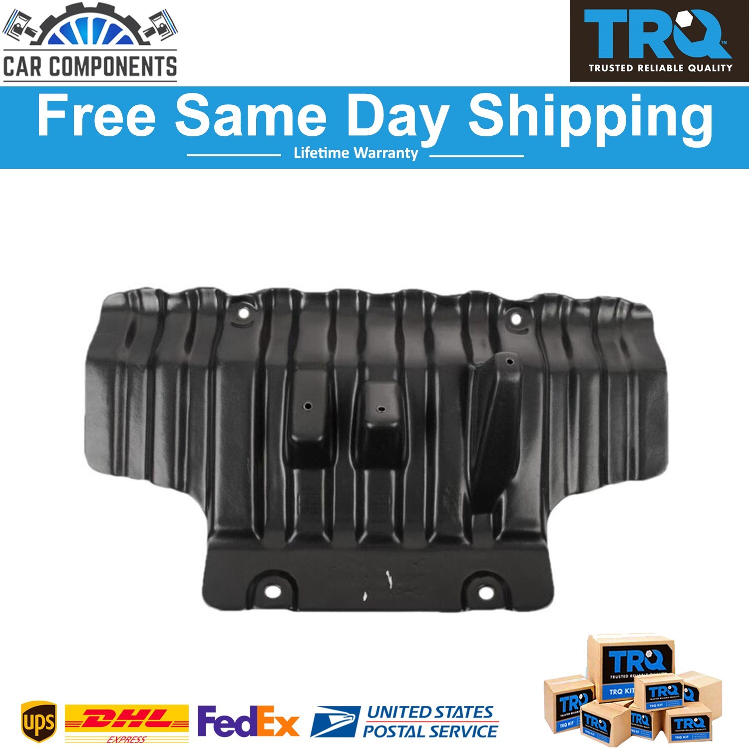 TRQ Engine Splash Shield For 11-19 Chevrolet Silverado 2500 3500 HD GMC Sierra