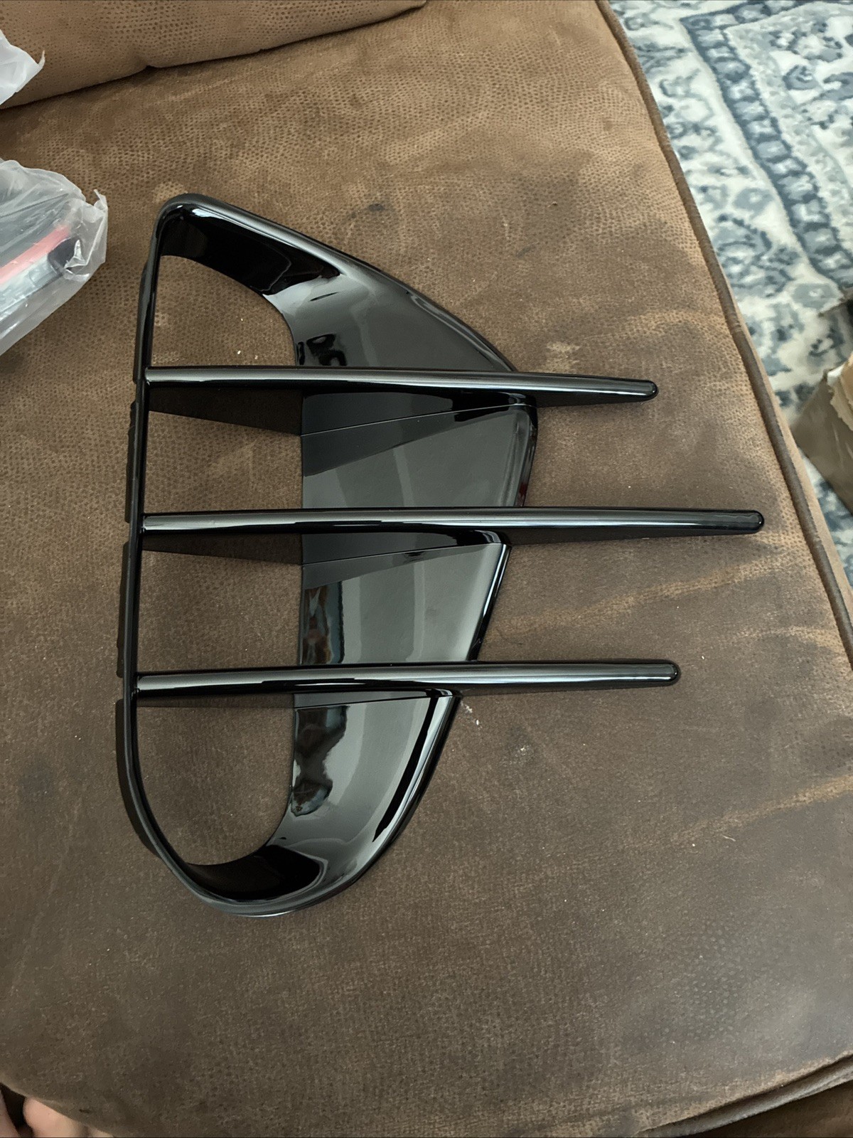 2x Front Bumper Vent Hole Cover Spoiler Gloss Black For 2018-2023 Kia Stinger GT
