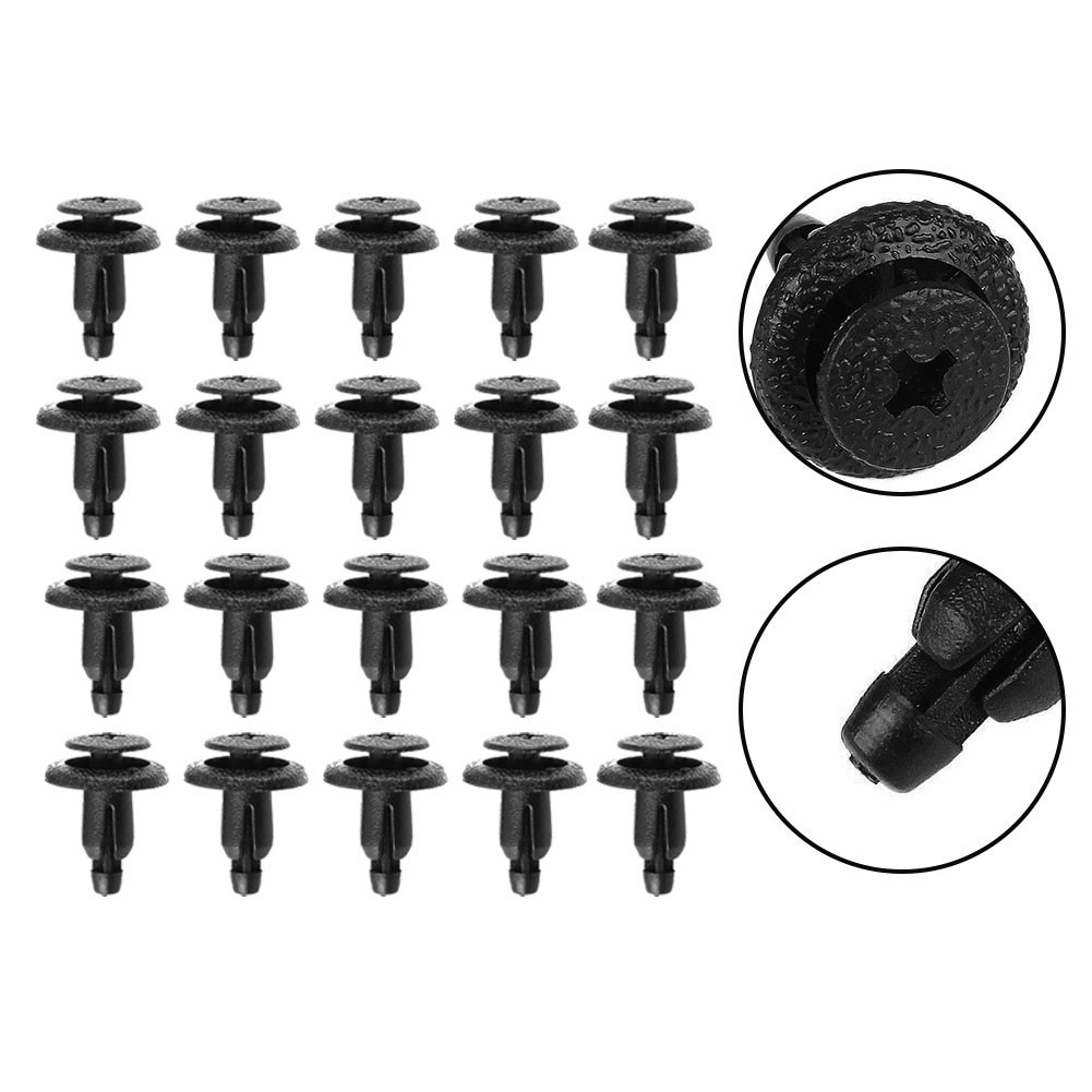 20 For Honda Fairing Plastic Screw Fasteners Clips Black Size As Picture Shown