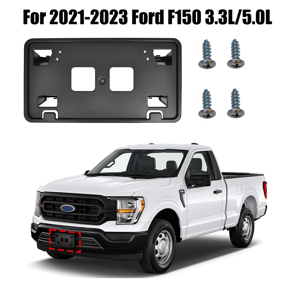 For 21-23 Ford F-150 5.0L 3.3L Front Bumper License Plate Bracket Mount Holder