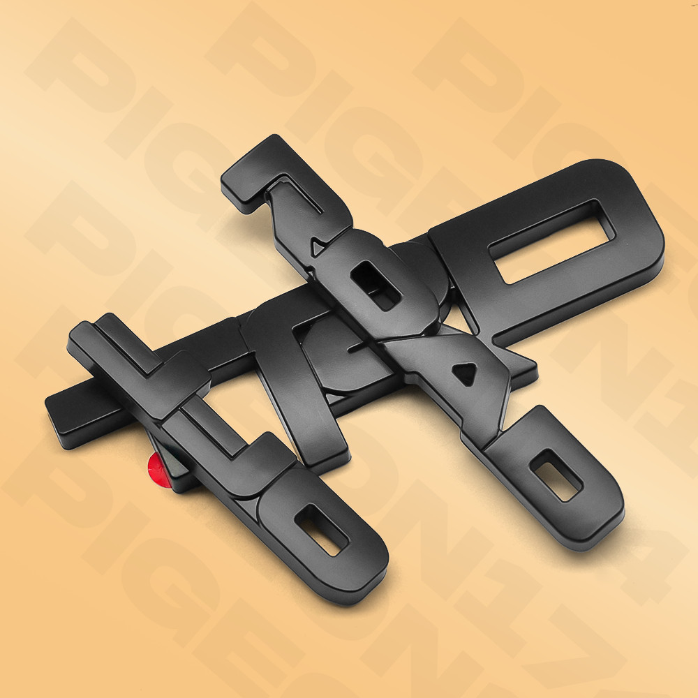 2PCS For 4RUNNER OFF ROAD BLACK EMBLEM LEFT RIGHT SIDE BADGE OVERLAY NAMEPLATE