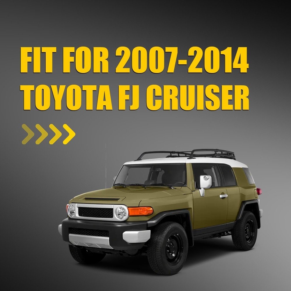 For Toyota FJ Cruiser 2007-2014 Left Heated Mirror Glass With Backing Plate 1-5X
