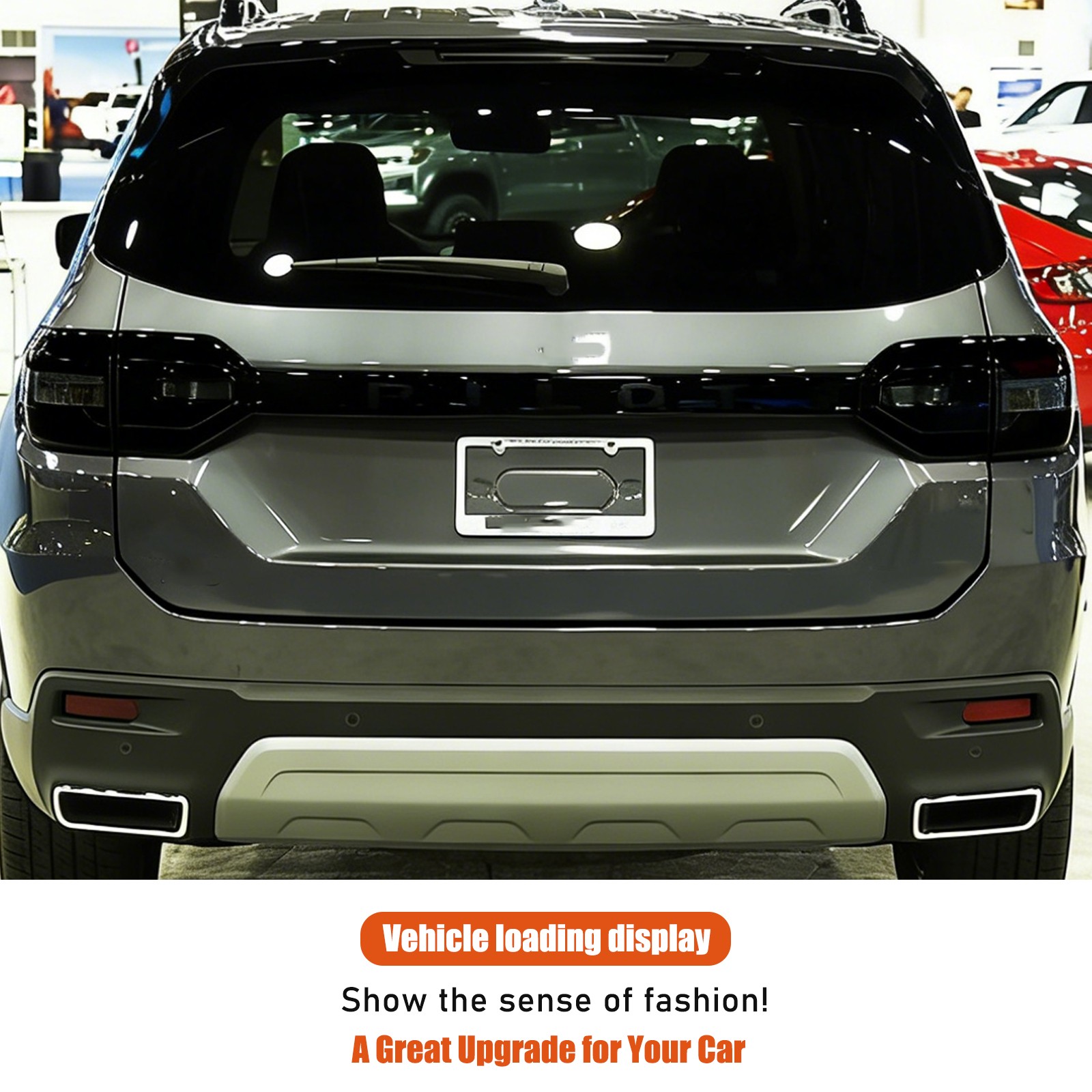 Transparent Gray ABS Smoked Tail Light Cover Trim For Honda Pilot 2023-2025 US