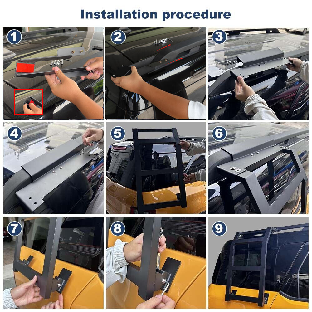 ⭕Right Side Roof Climbing Ladder Rack Window Extension For Ford Bronco Sport 21+