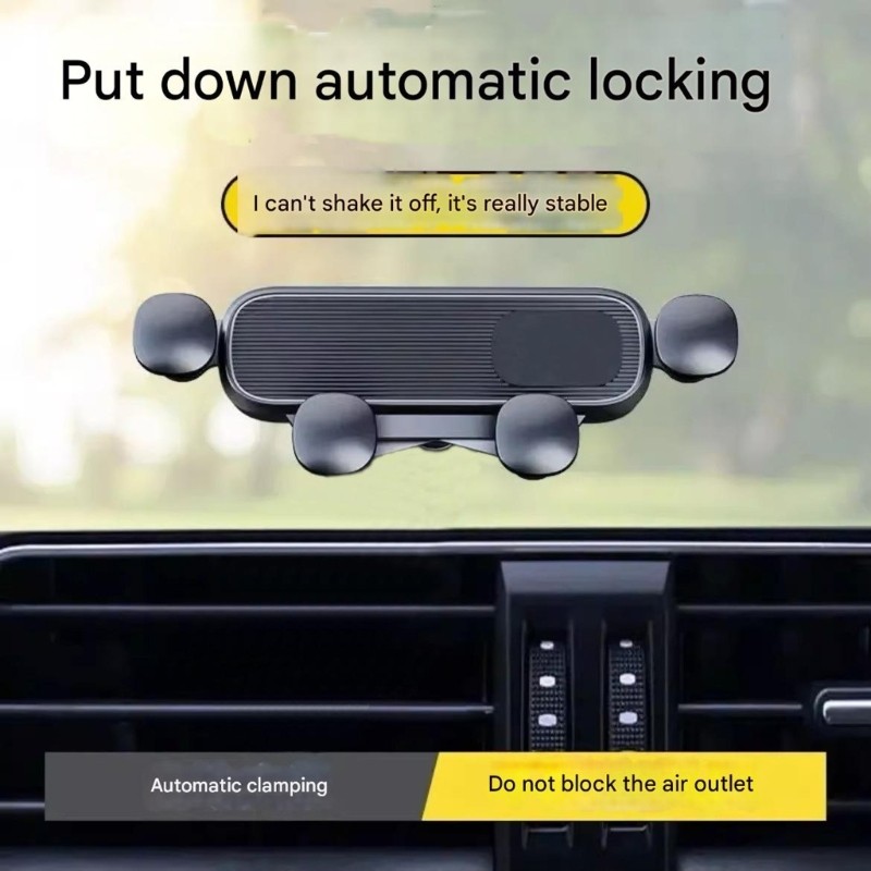 None Blocking Car Vent Mobile Holder 360 Adjustable View Secure Locking For Long
