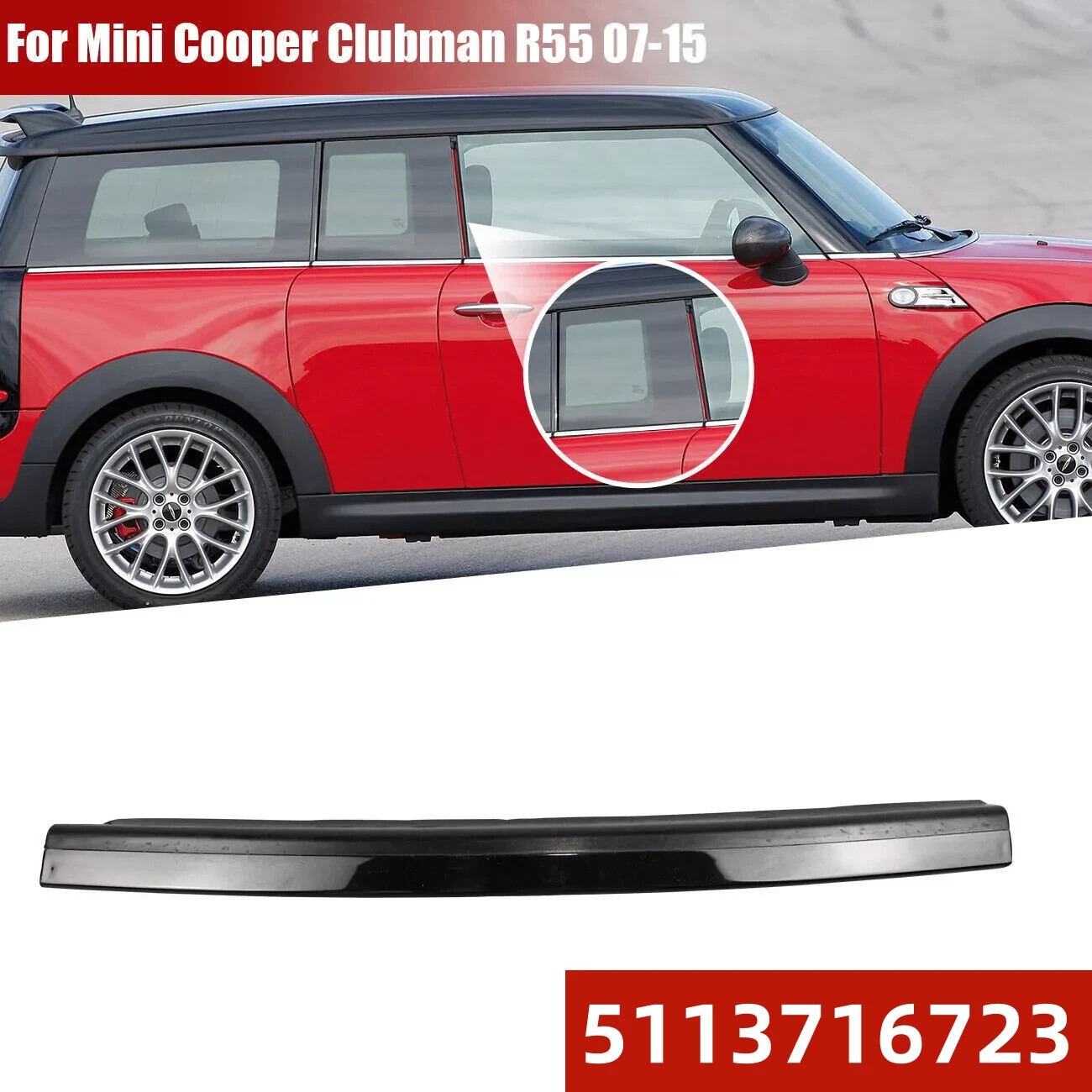 Right B Column Cover Pillar Trim For 07-15 Mini Cooper Clubman R55 51137167236