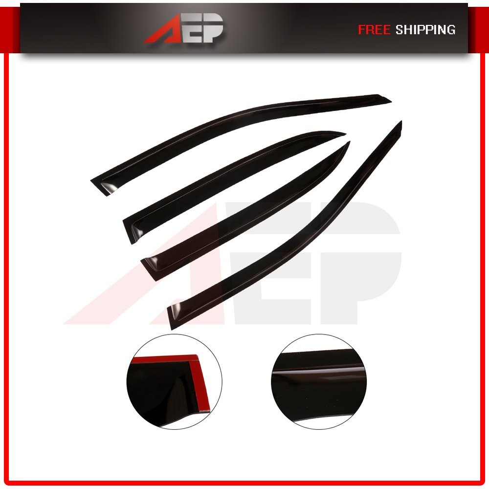 JDM WAVY 3D SLIM STYLE WINDOW VISOR VENT SHADE FOR HONDA 2003-2007 ACCORD SEDAN