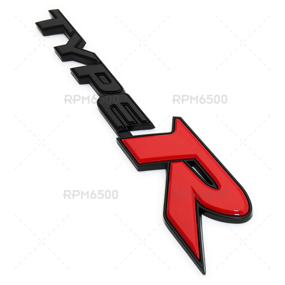 For Honda Type R Racing Sport Black Red Rear Tailgate Emblem Badge Logo OEM ABS