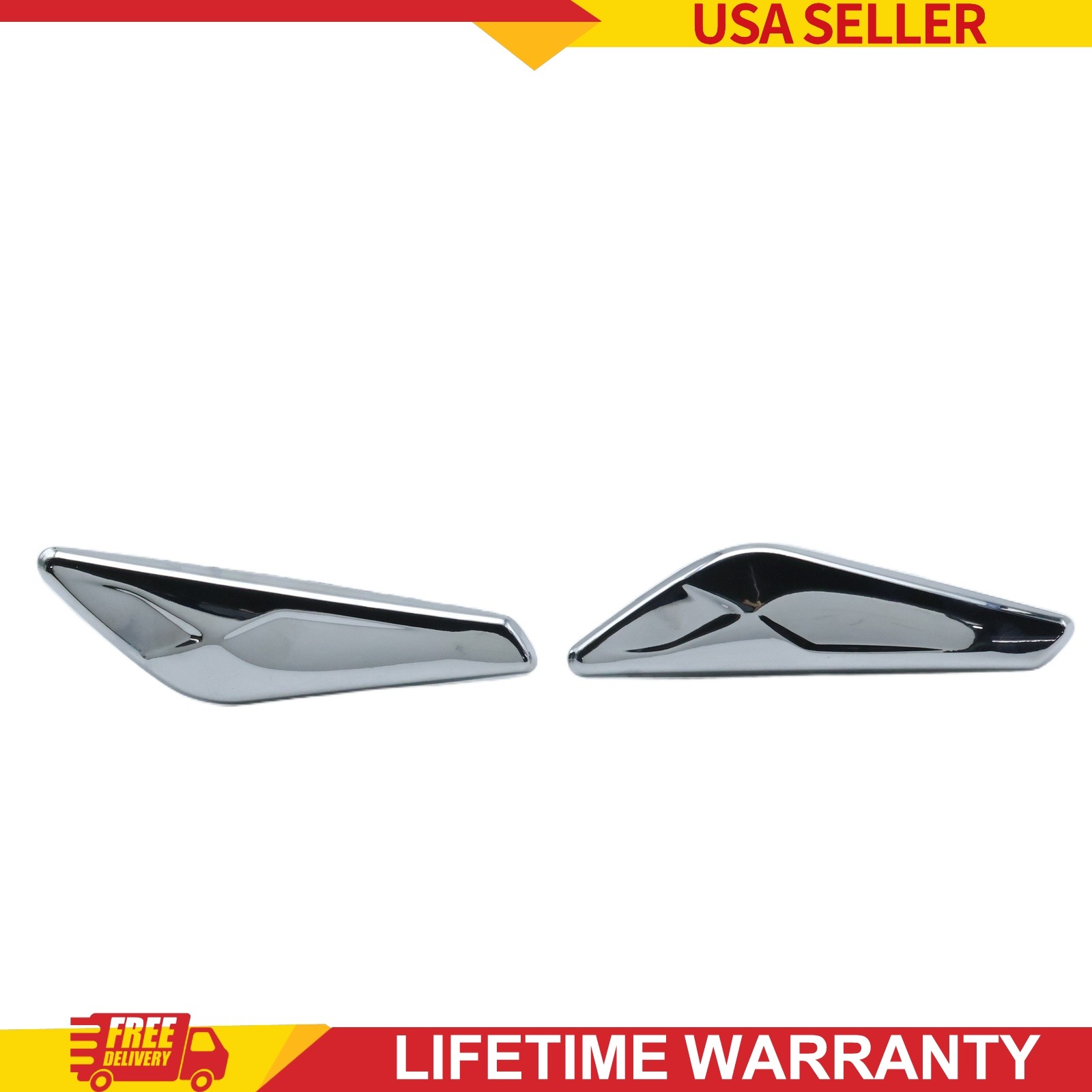 Left & Right Side Fender Chrome Emblem Moulding For BMW X3 F25 X4 F26 15-17