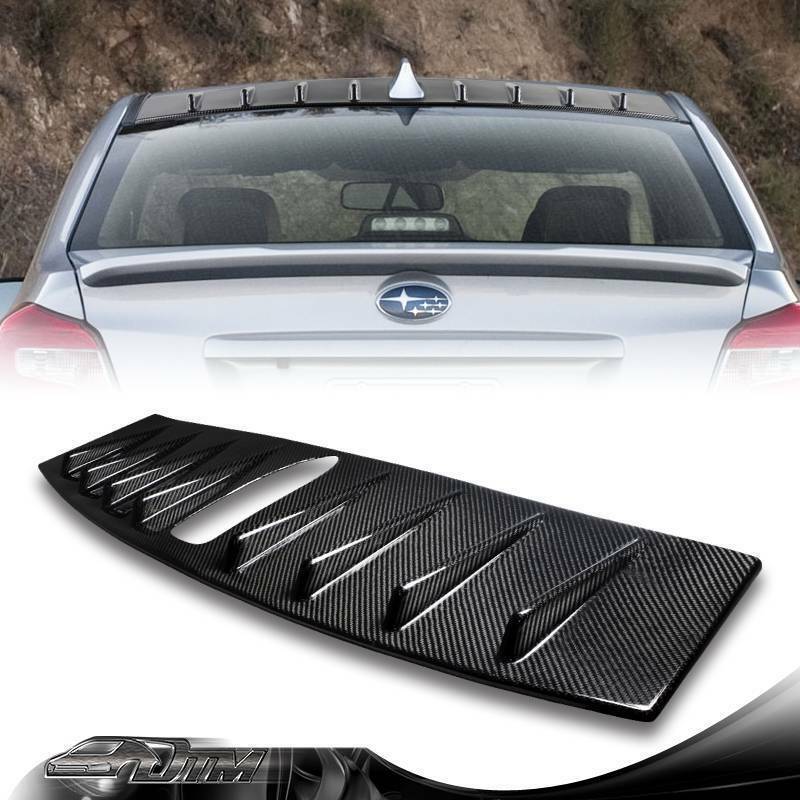 Real Carbon Fiber Shark Fin Rear Roof Spoiler Wing For 2015-2018 Subaru WRX STI