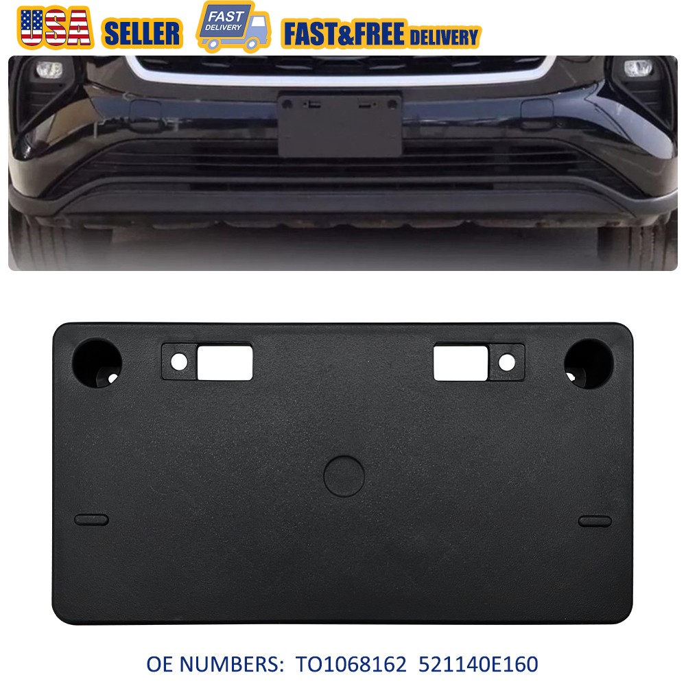 New Replacement Front License Plate Bracket Fits 2020-2024 Highlander TO1068162