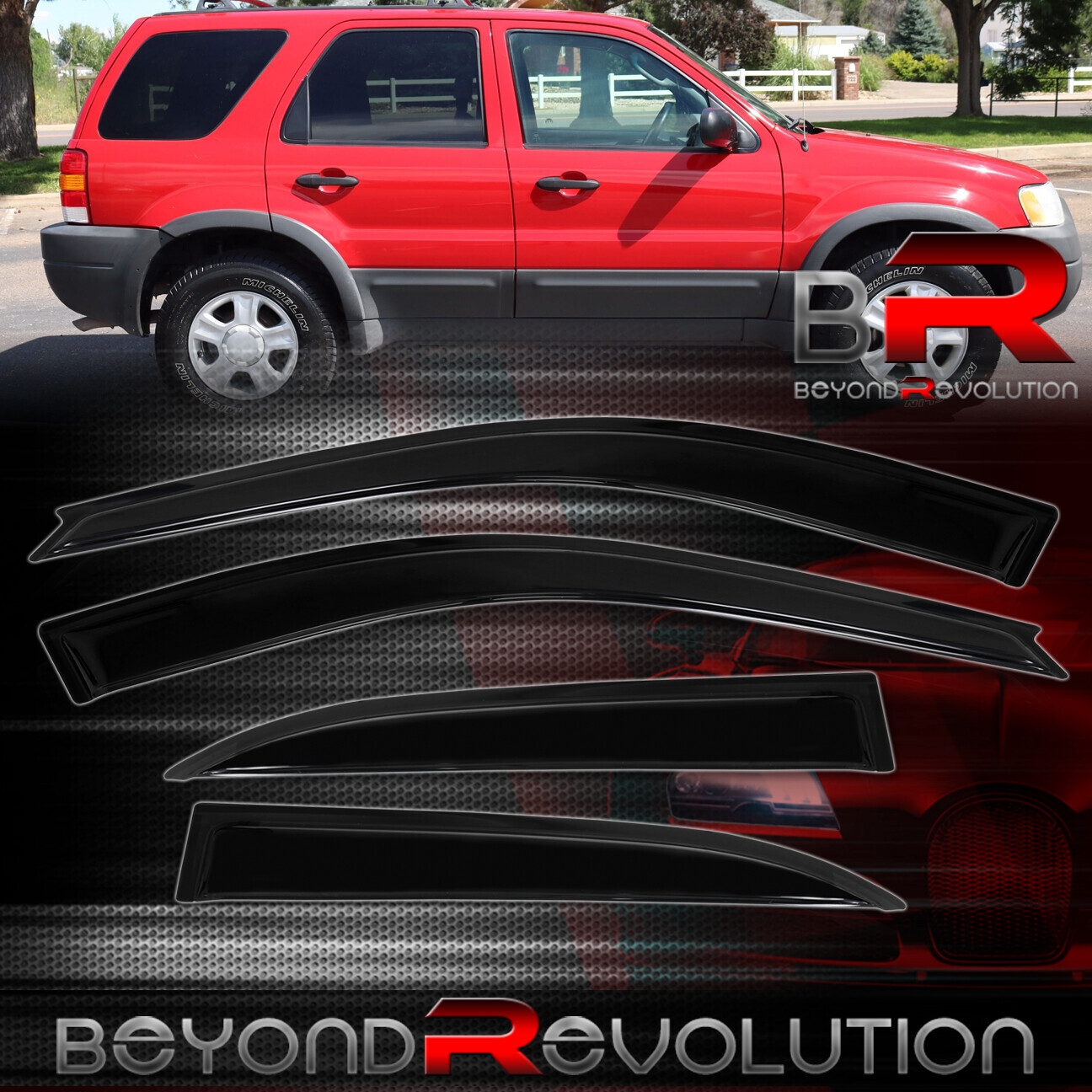For 1995-2005 Blazer Jimmy Bravada 4 Door Window Visor Sun Aero Wind Deflector