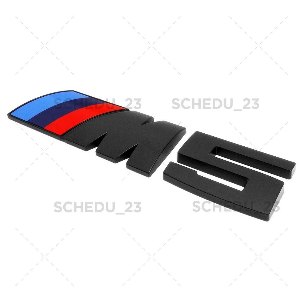 13-16 BMW Painted Matte Black F10 M5 Rear Trunk Emblem Nameplate Badge