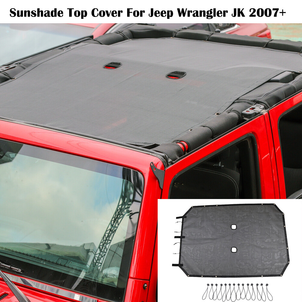 SunShade Bikini Top Cover Provides UV Sun Protection For 2007+ Jeep Wrangler JK