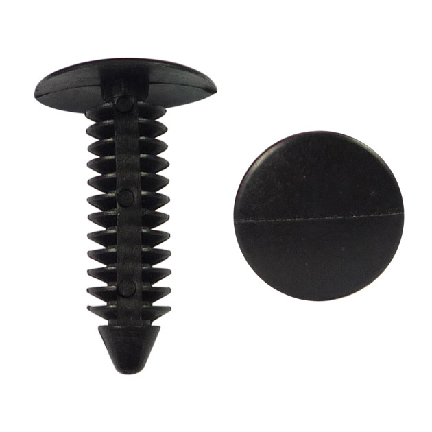 50pcs Plastic Screw Fastener Rivet Retainers Hood Insulation Push Pin Clip Black