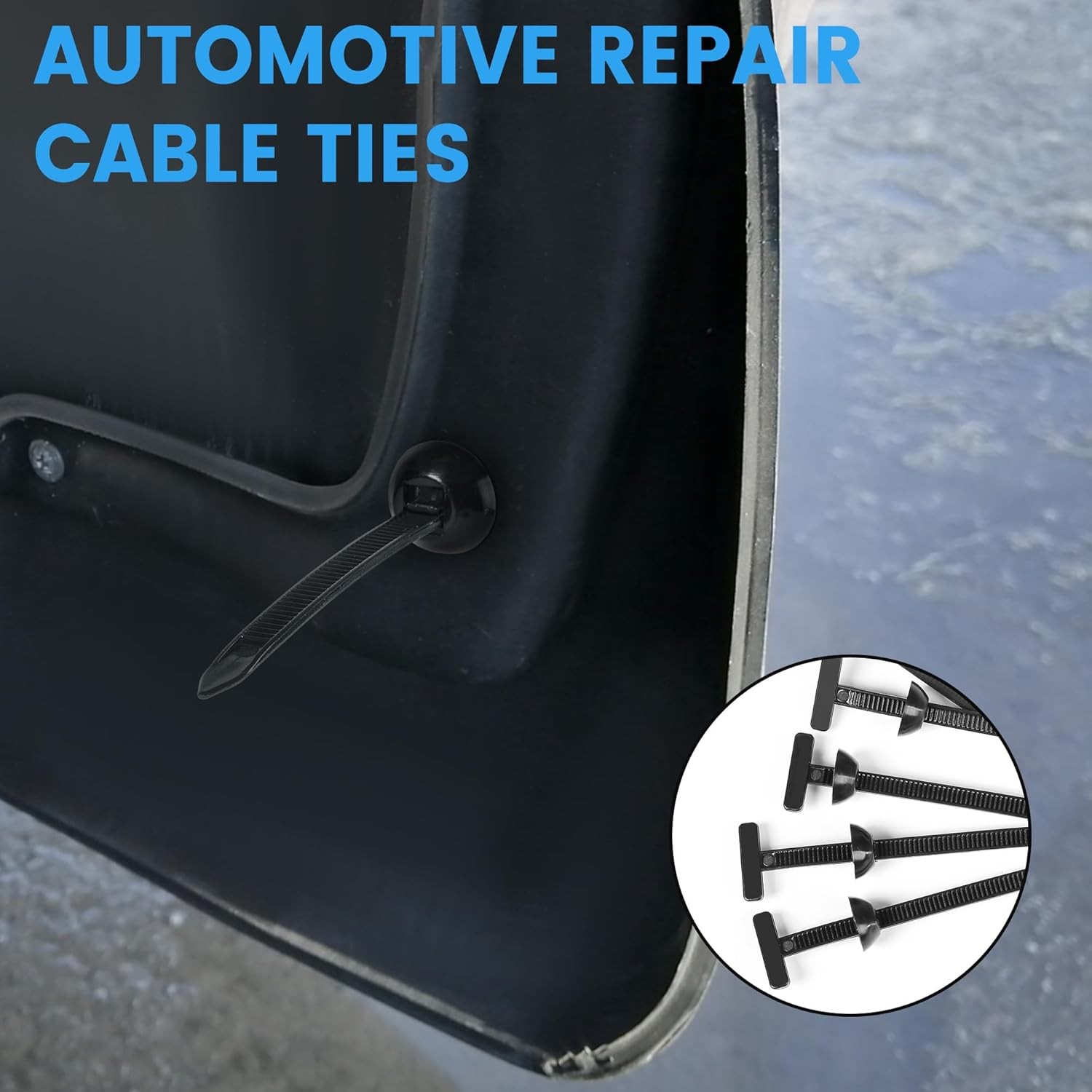 Nylon Self-Locking Cable Tie Kit Heavy Duty Buckle Holder Wires Cables Repairs